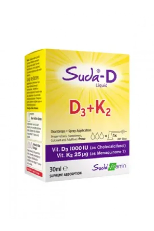 Suda Vitamin Suda-D D3+K2 Takviye Edici Gıda 30 ml
