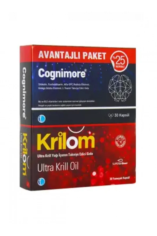 Tab İlaç Cognimore 30 Kapsül + Krilom Ultra Krill Oil 30 Kapsül | Avantajlı Paket