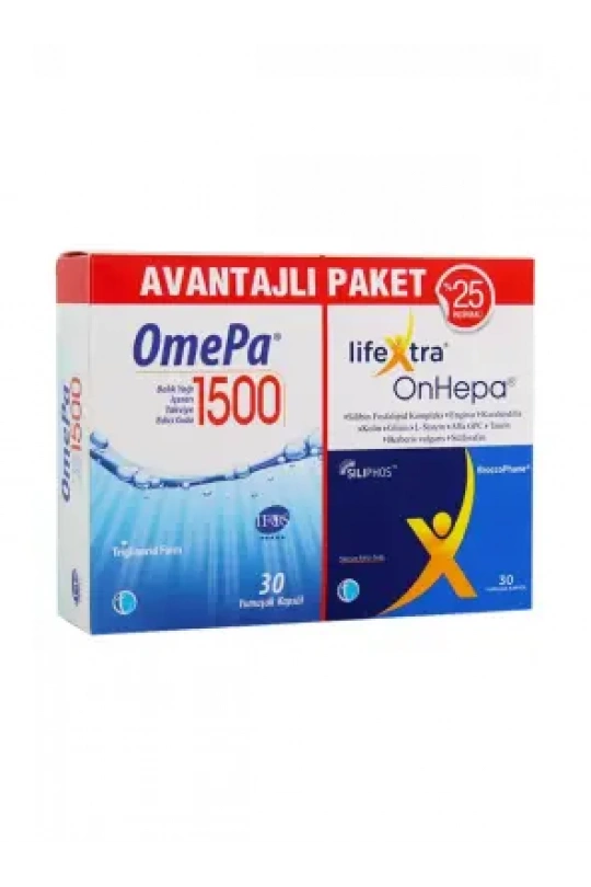 Tab İlaç OmePa 1500 30 Kapsül + LifeXtra OnHepa 30 Kapsül | Avantajlı Paket
