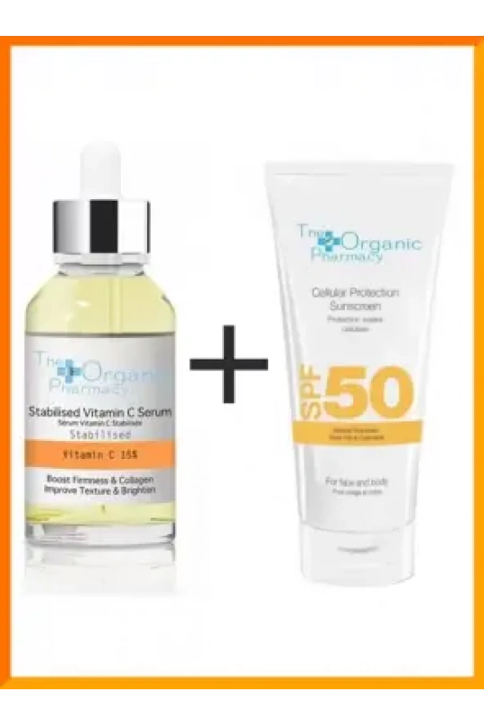 The Organic Pharmacy Spf50+ Güneş Kremi + Vit. C Serum Kofre