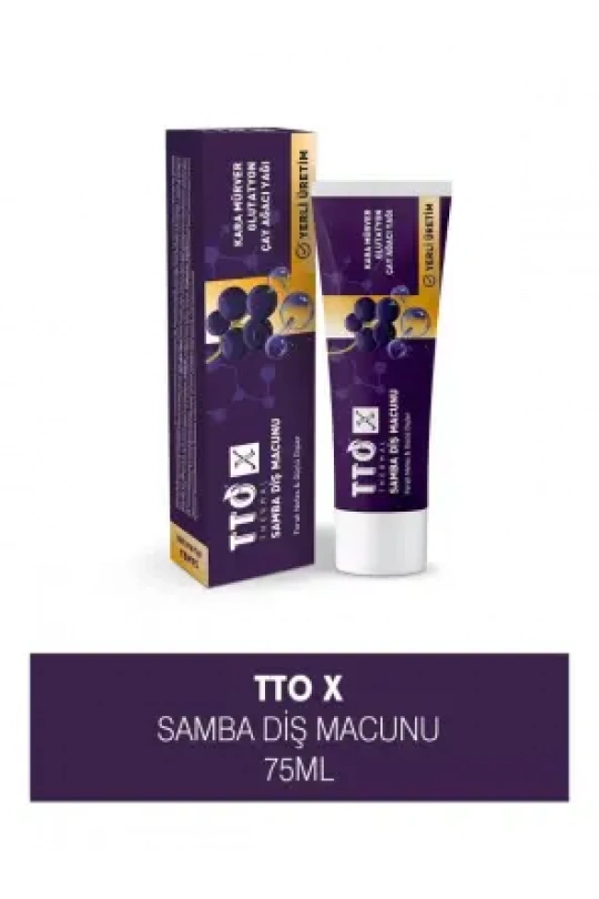 TTO X Samba Kara Mürverli Ferah Nefes Diş Macunu 75 ml