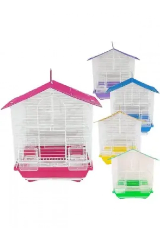 UB301R-Üçgen Çatılı Kafes Renkli 33*45*25,5 cm
