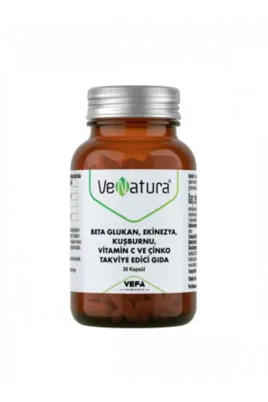 VeNatura Beta Glukan, Ekinezya, Kuşburnu, Vitamin C ve Çinko 30 Kapsül