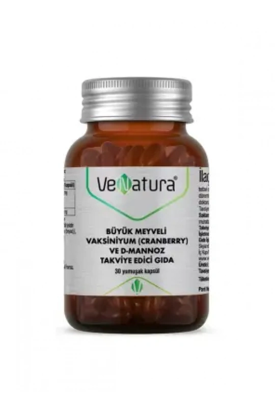 VeNatura Cranberry ve D-Mannoz Takviye Edici Gıda 30 Yumuşak Kapsül