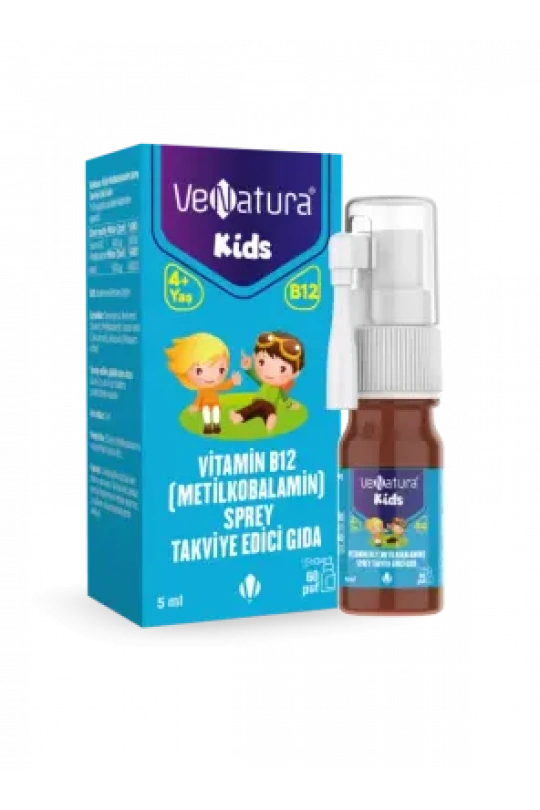 VeNatura Kids Vitamin B12 - Metilkobalamin - Sprey Takviye Edici Gıda 5 ml