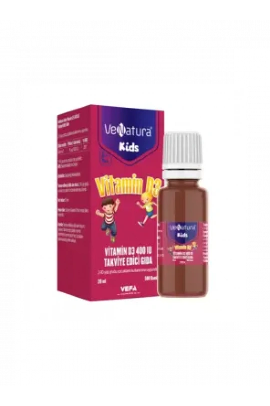 Venatura Kids Vitamin D3 400 IU Takviye Edici Gıda 20 ml
