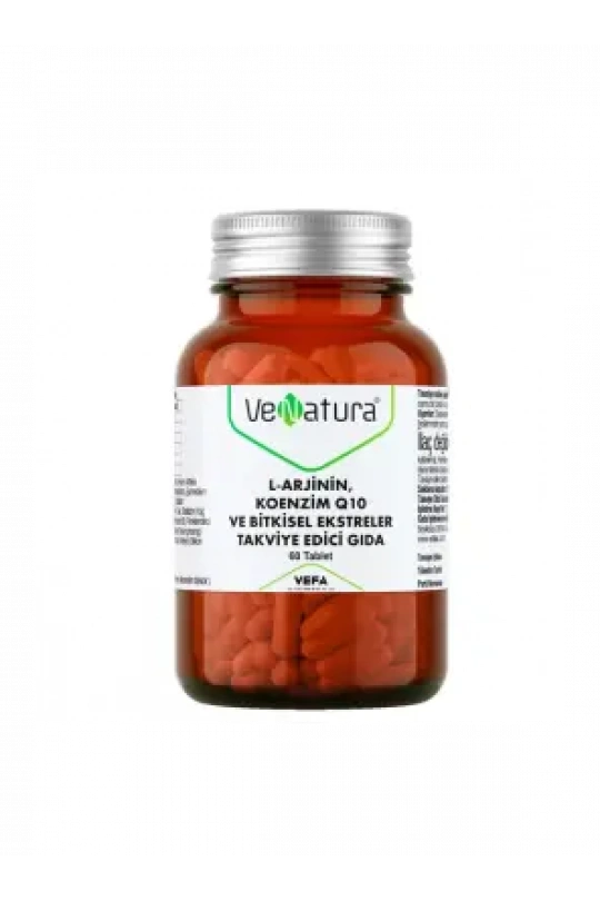 Venatura L-Arjinin Koenzim Q10 ve Bitkisel Ekstreler Takviye Edici Gıda 60 Tablet