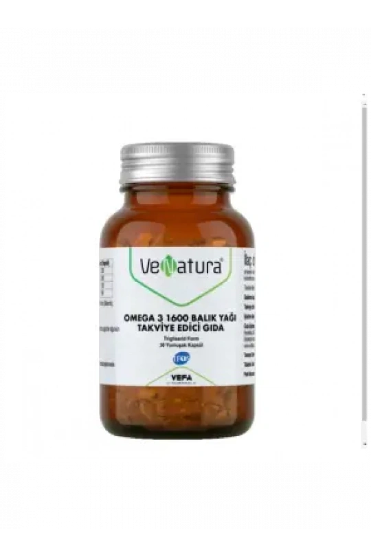 VeNatura Omega 3 1600 Balık Yağı 30 Yumuşak Kapsül