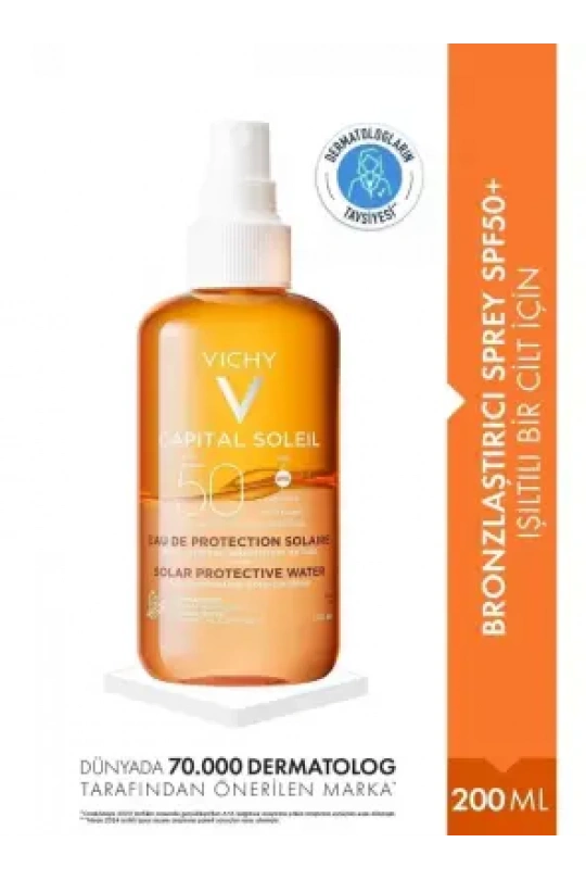 Vichy Capital Soleil SPF 50 Solar Protective Water Bronzlaştırıcı Güneş Koruyucu Sprey 200 ml