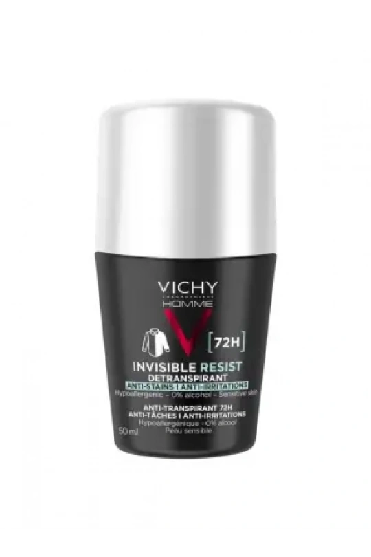 Vichy Deo Homme İnvisible Resist İz ve Terleme Karşıtı 72 Saat Etkinlik Kadın Roll On 50 ml