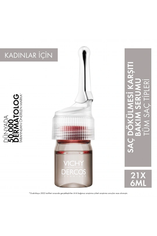 Vichy Dercos Aminexil Clinical 5 21x6ml - Kadınlar için Saç Dökülmesine Karşıtı Güçlendirici Serum
