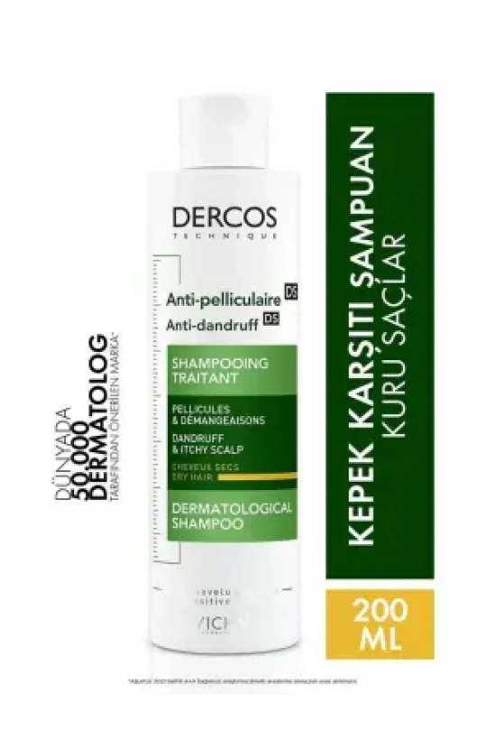 Vichy Dercos Anti-Pell Kepek Şampuanı Kuru Saçlar İçin 200ml.
