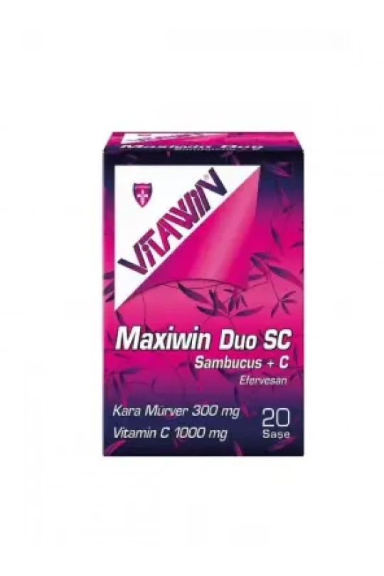 Vitawin Maxiwin Duo SC 300 mg Sambucus+C Efervesan 20 Saşe