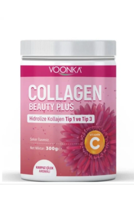 Voonka Collagen Beauty Plus - Karpuz Çilek Aromalı - 300gr