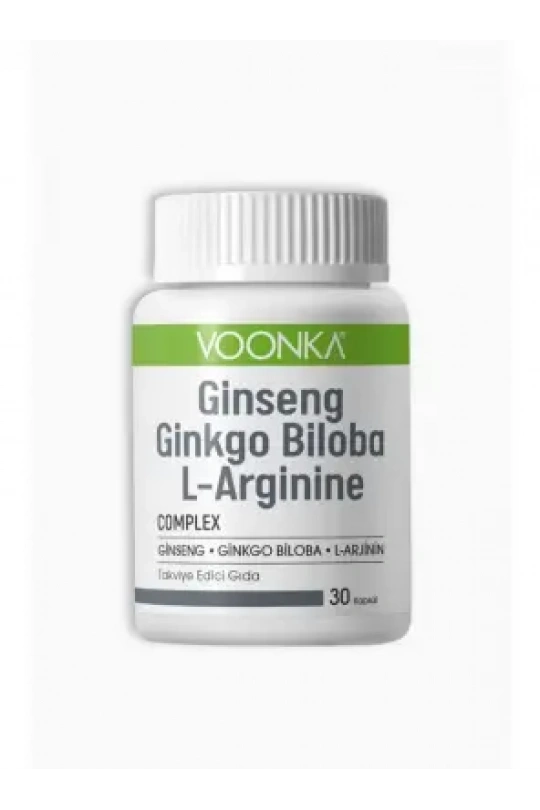 Voonka Ginseng Ginkgo Biloba ve L-Arginine 30 kapsül