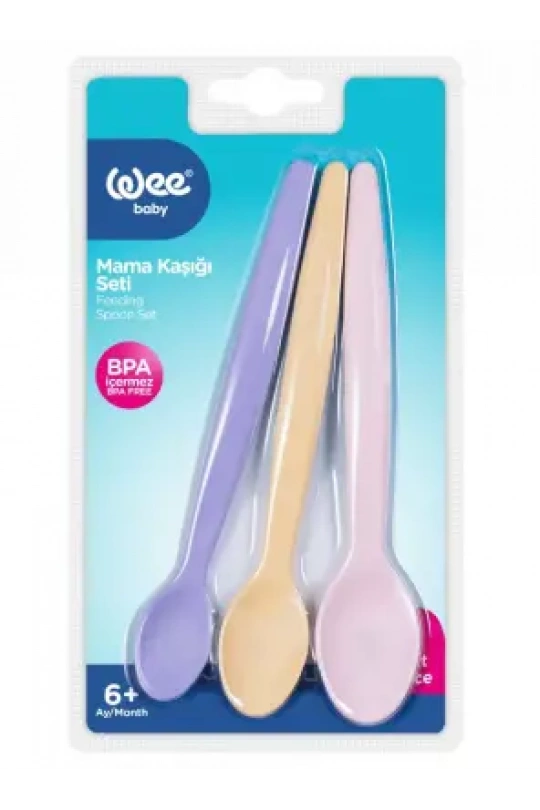 Wee 3lü Mama Kaşığı Seti 6+ Ay - Pembe - 123 -