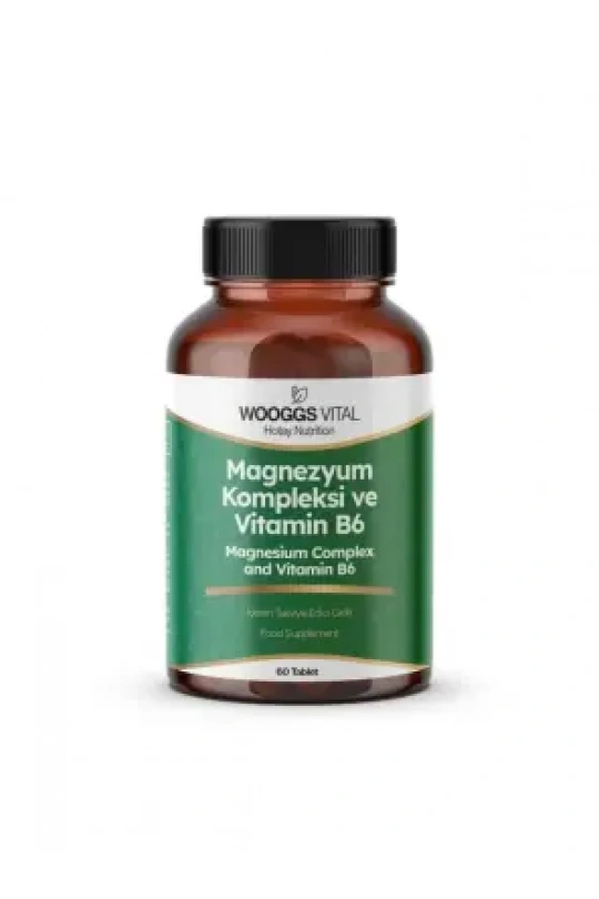 Wooggs Vital Magnezyum Kompleksi ve Vitamin B6 İçeren Takviye Edici Gıda 60 Tablet