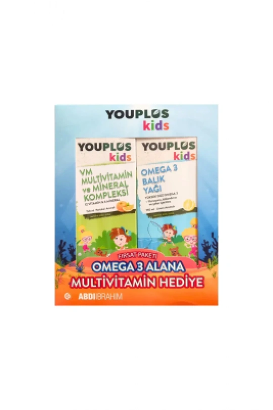 Youplus Kids Omega 3 Balık Yağı 150 ml + Kids VM 150ml Set