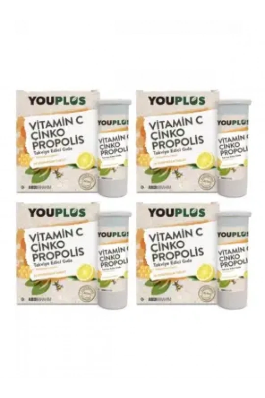 Youplus Vitamin C Çinko Propolis 20 Efervesan Tablet X 4 ADET