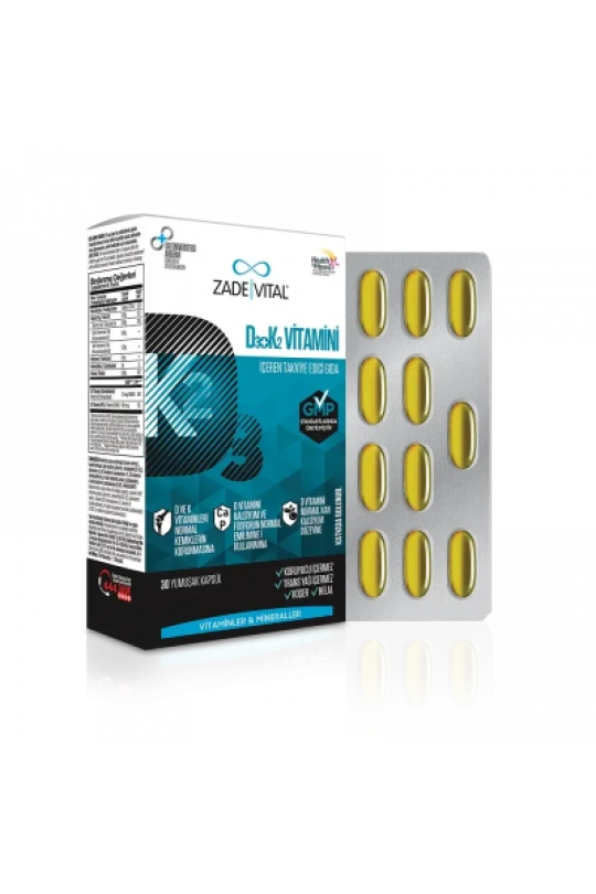 Zade Vital D3 + K2 Vitamini 30 Kapsül