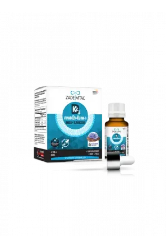 Zade Vital D3K2+Keten Tohumu Yağı Damla 20 ml