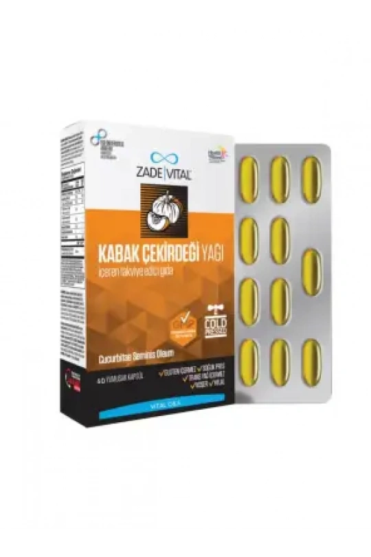 Zade Vital Kabak Çekirdeği Yağı 60 Kapsül