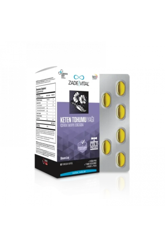 Zade Vital Keten Tohumu Yağı 60 Kapsül