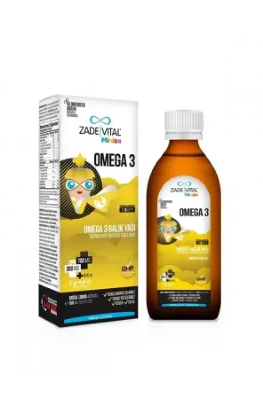 Zade Vital Miniza Omega 3 Balık Yağı Limon Aromalı 150 ml