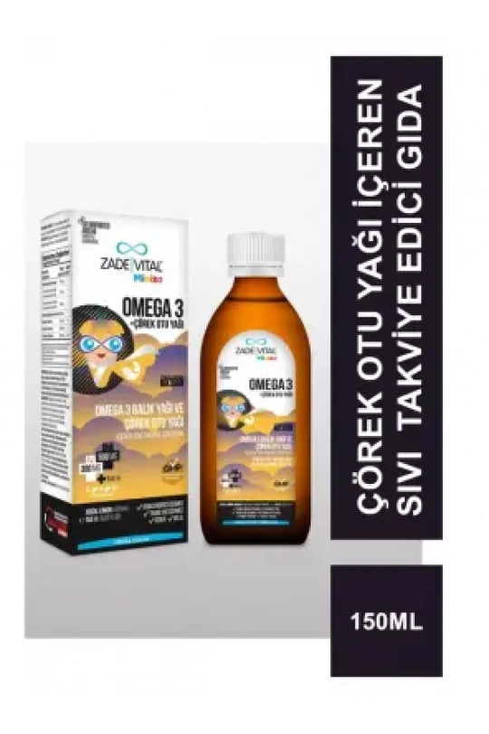 Zade Vital Miniza Omega 3 + Çörek Otu Yağı 150 ml