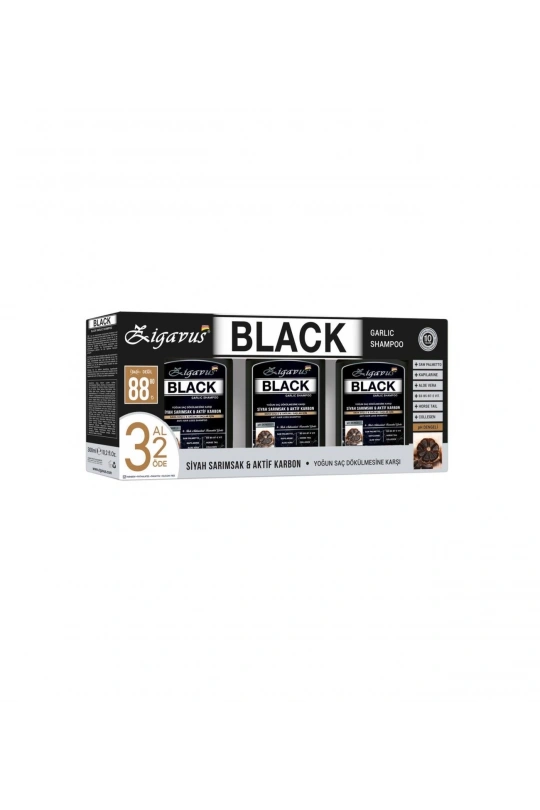 Zigavus Siyah Sarımsak ve Aktif Karbon Şampuan 300 ml | 3 AL 2 ÖDE