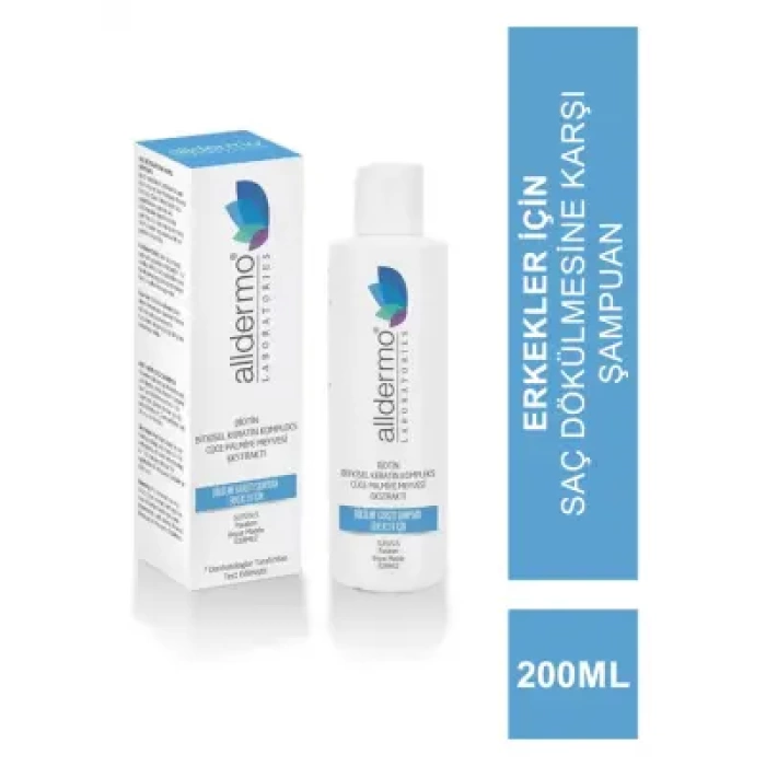 Alldermo Biotin & Cüce Palmiye Ekstraktı Dökülme Karsıtı Şampuan 200 ml - Erkekler İçin