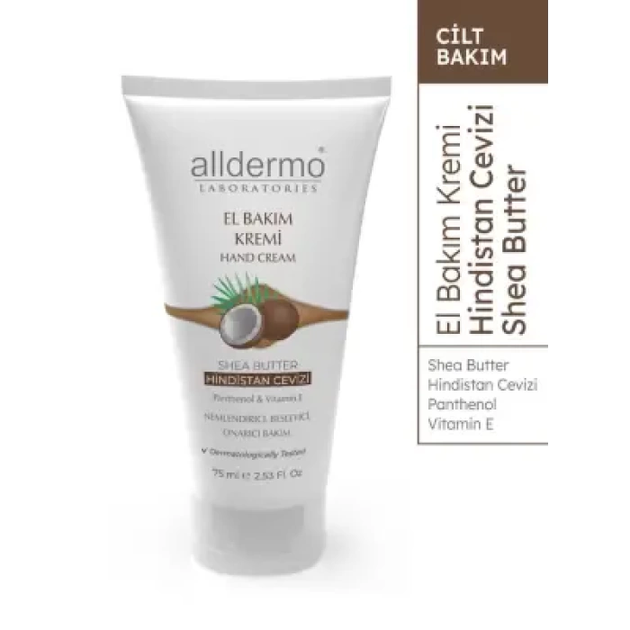 Alldermo El Bakım Kremi - Hindistan Cevizi 75 ml