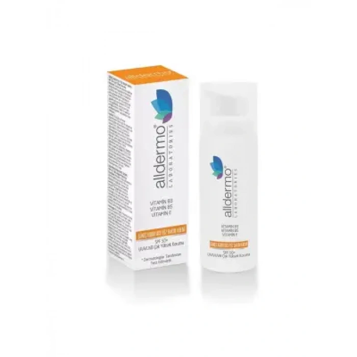 Alldermo Güneş Koruyucu Yüz Bakım Kremi SPF50+ 50 ml