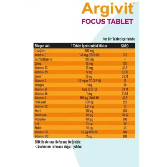 Argivit Focus 30 Tablet