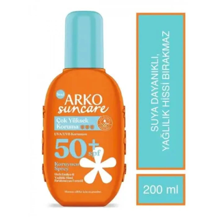 Arko Suncare Spf50 Çok Yüksek Korumalı Vücut Güneş Spreyi 200 ml