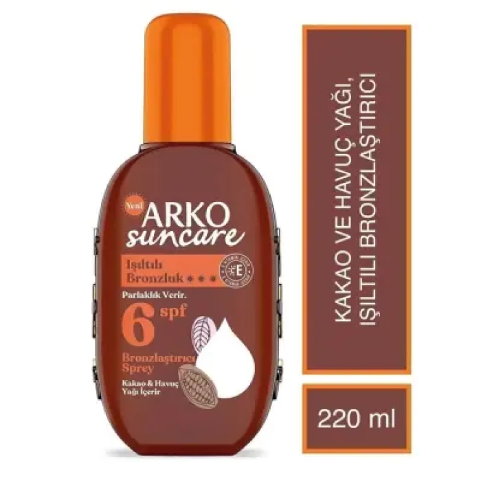 Arko Suncare Spf6 Bronzlaştırıcı Güneş Yağı Sprey 220 ml