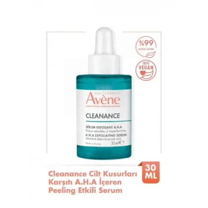 Avene Cleanance Peeling Etkili Laktik Asit ve Süksinik Asit İçeren Cilt Kusurları Karşıtı AHA Serum 30 ml