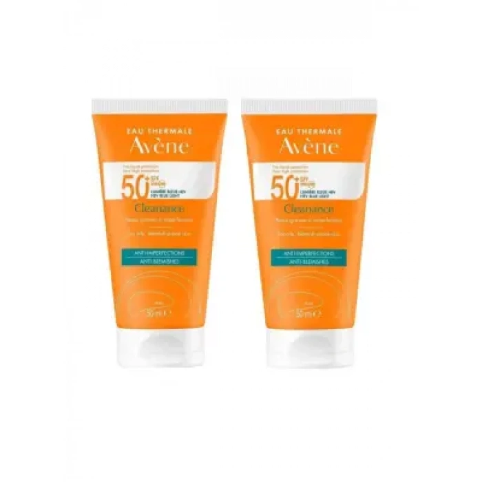 Avene Cleanance Yağlı ve Akneye Eğilimli Ciltler için SPF 50+ Güneş Koruyucu 50 ml - 2 Adet