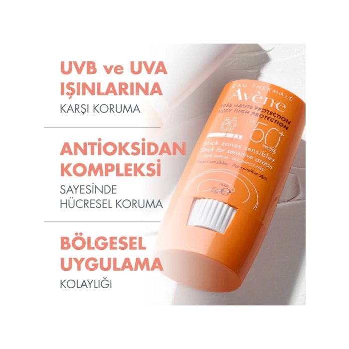 Avene Hassas Bölgeler için SPF 50+ Güneşten Koruyucu Stick 8 gr