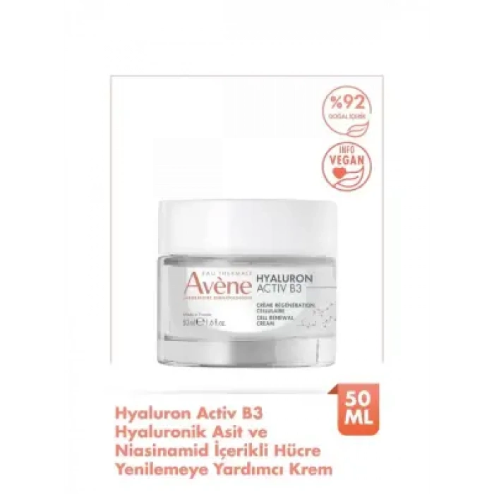 Avene Hyaluronik Asit ve Niasinamid İçerikli Hücre Yenilemeye Yardımcı Krem 50 ml