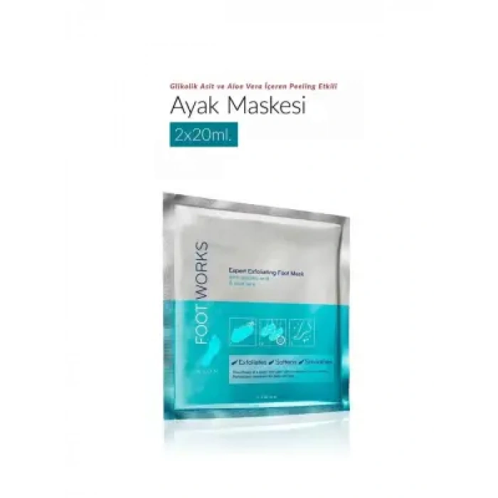 Avon Footworks Peeling Etkili Ayak Maskesi 2x20ml