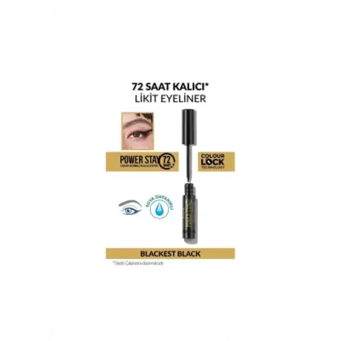 Avon Power Stay Uzun Süre Kalıcı Likit Eyeliner - Blackest Black -