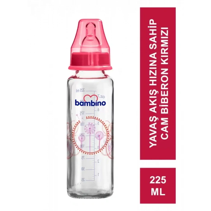 Bambino Klasik Cam Biberon 0-6 Ay 225 ml - B014 -