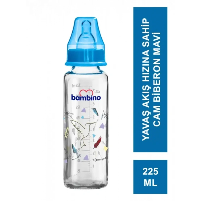 Bambino Klasik Cam Biberon 0-6 Ay 225 ml - B014 -