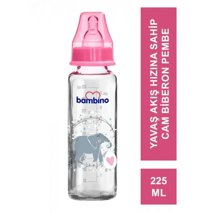 Bambino Klasik Cam Biberon 0-6 Ay 225 ml - B014 -