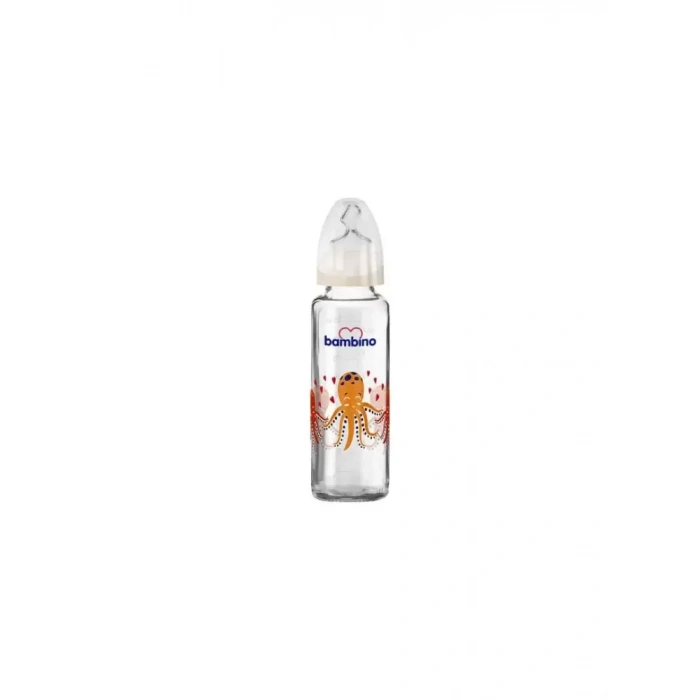 Bambino Klasik Cam Biberon Damaklı 0-6 Ay 225 ml - B012