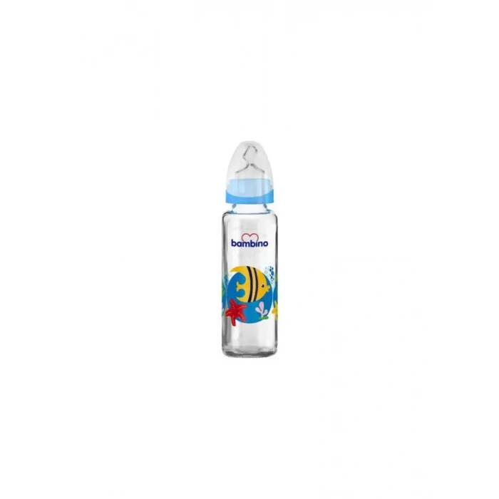 Bambino Klasik Cam Biberon Damaklı 0-6 Ay 225 ml - B012