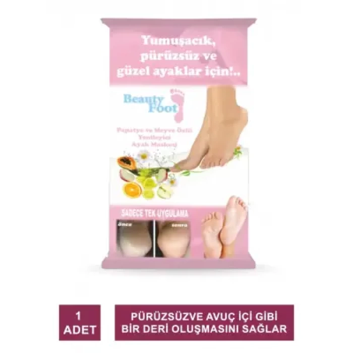 Beauty Foot Papatya ve Meyve Özlü Yenileyici Ayak Maskesi