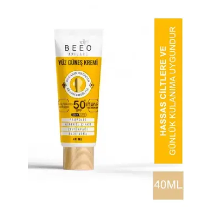 Beeo Up Apicare Yüz Güneş Kremi Spf 50+ 40 ml