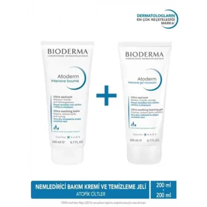 Bioderma Atoderm Intensive Balm 200 ml & Atoderm Intensive Foaming Gel 200 ml